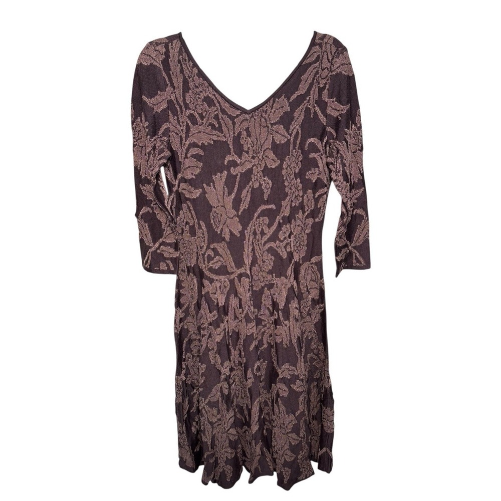 Peruvian Connection Orchid Vine Dress Size S Textured Long Sleeve NEW MSRP $299